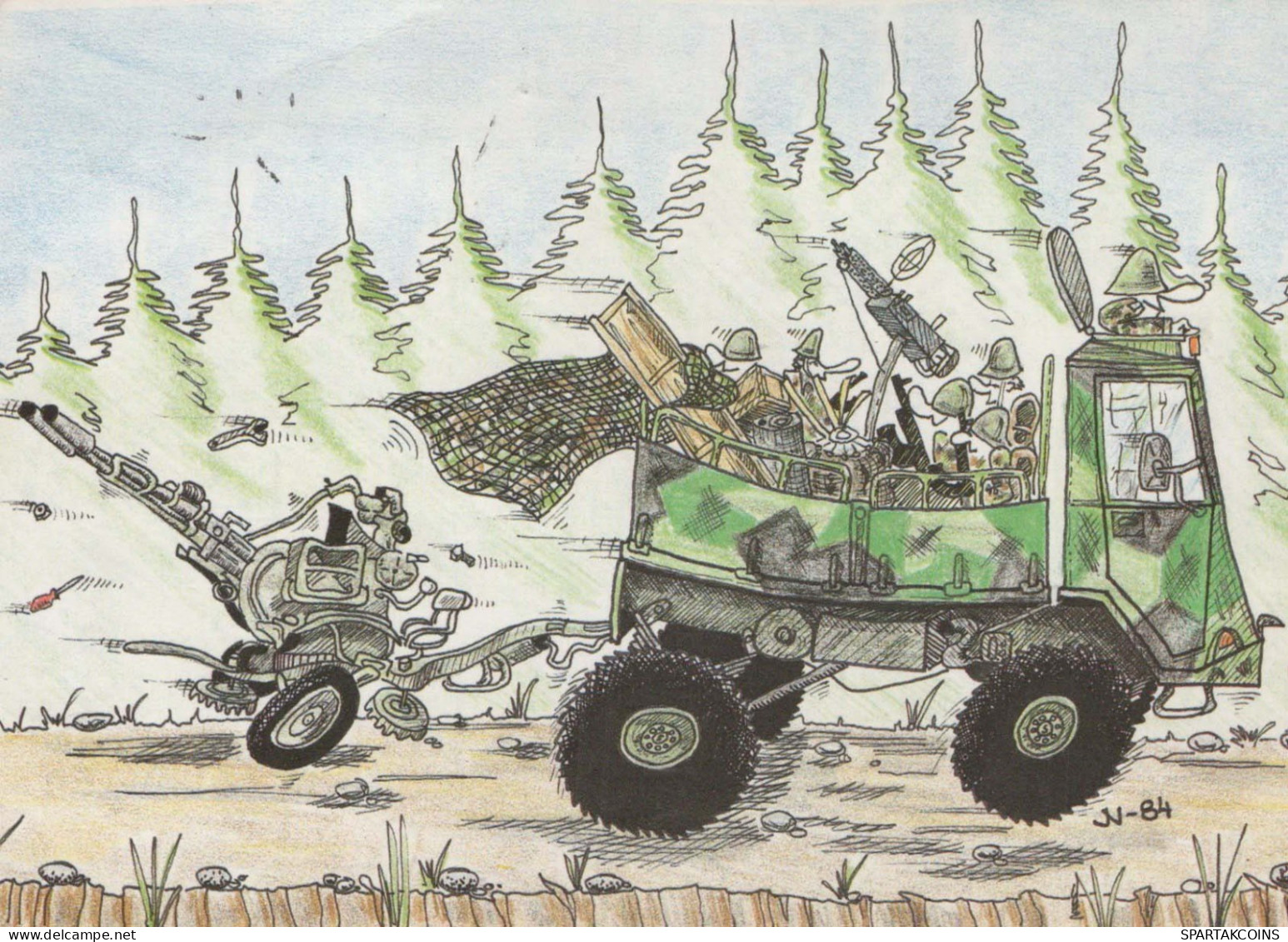 SOLDATI UMORISMO Militaria Vintage Cartolina CPSM #PBV885.A - Humour
