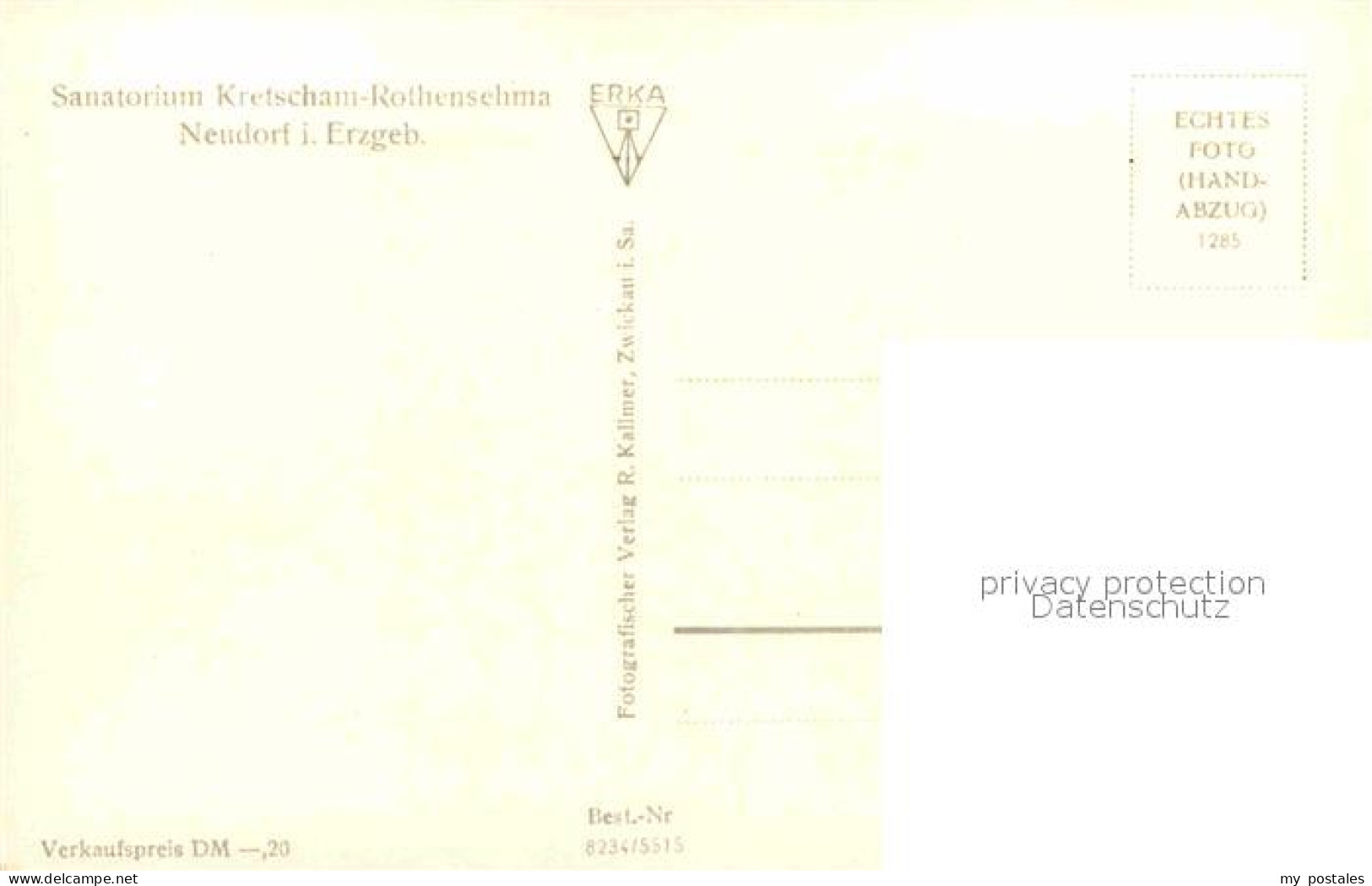 72633719 Kretscham-Rothensehma Sanatorium Handabzug Kretscham-Rothensehma - Oberwiesenthal