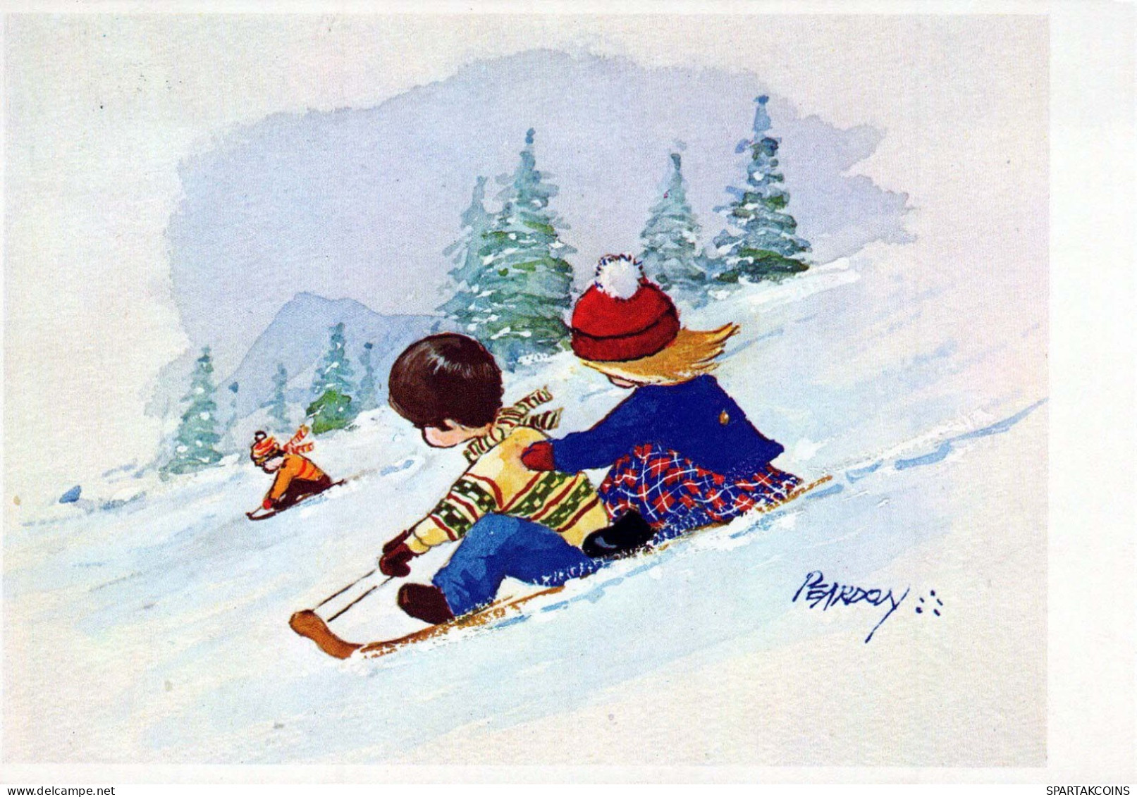 NIÑOS Escenas Paisajes Vintage Tarjeta Postal CPSM #PBU148.A - Scènes & Paysages