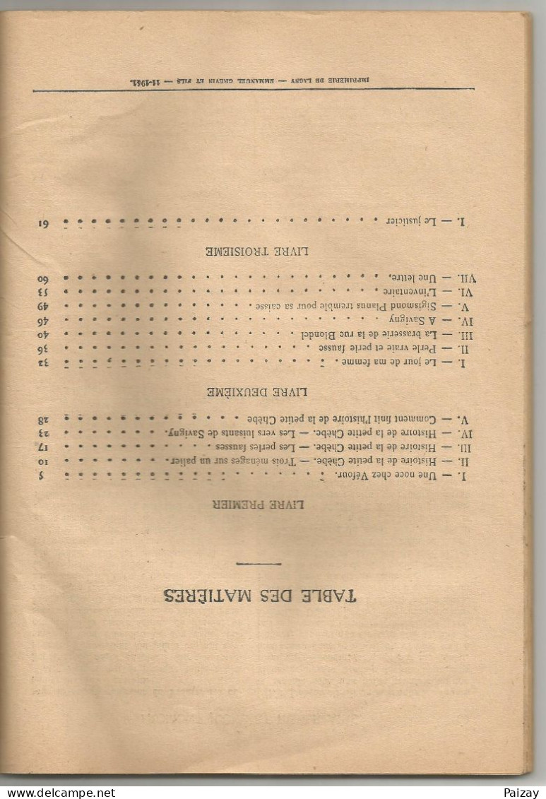 Alphonse Daudet Fromont Jeune Et Risler Ainé Noce Véfour Chèbe  Roman Flammarion 1951 Voir Table Des Matières - Autres & Non Classés