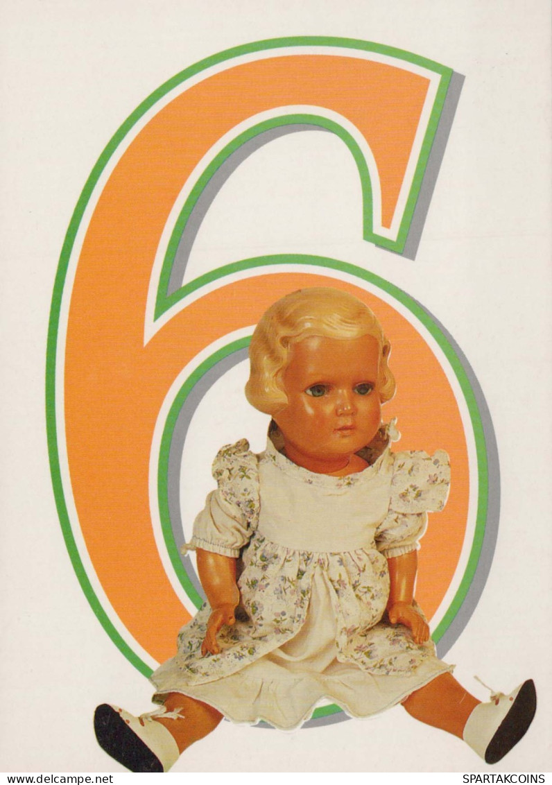 ALLES GUTE ZUM GEBURTSTAG 6 Jährige MÄDCHEN KINDER Vintage Postal CPSM #PBT815.A - Birthday