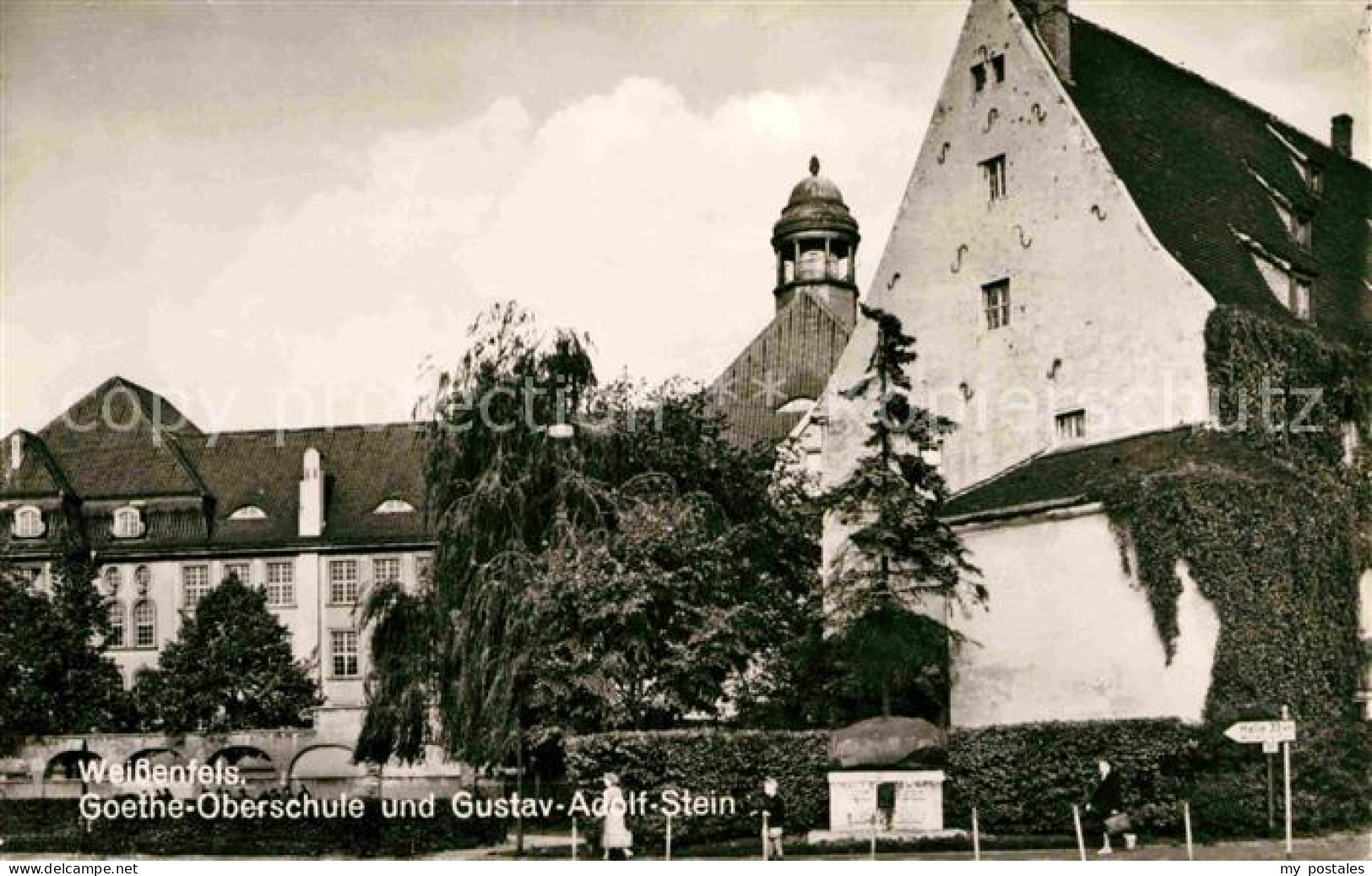 72633643 Weissenfels Saale Goethe Oberschule Und Gustav Adolf Stein Denkmal Weis - Weissenfels