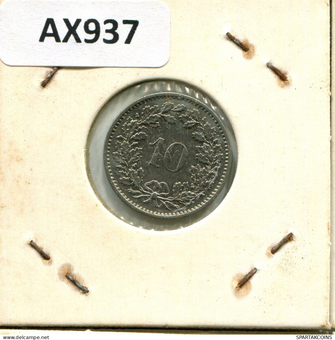 10 RAPPEN 1972 SCHWEIZ SWITZERLAND Münze #AX937.3.D.A - Other & Unclassified