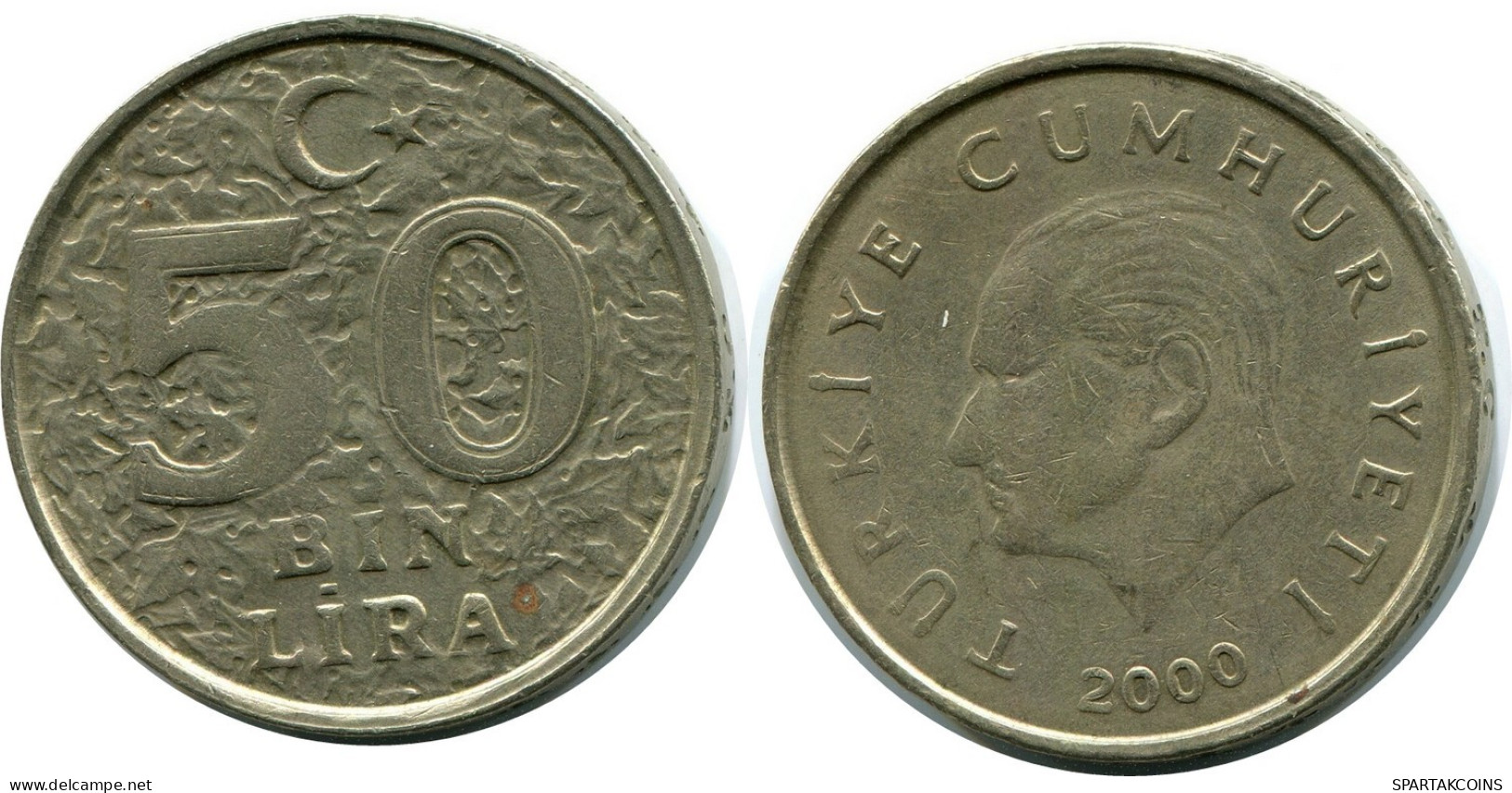 50 LIRA 2000 TURQUIA TURKEY Moneda #AR253.E.A - Turkey