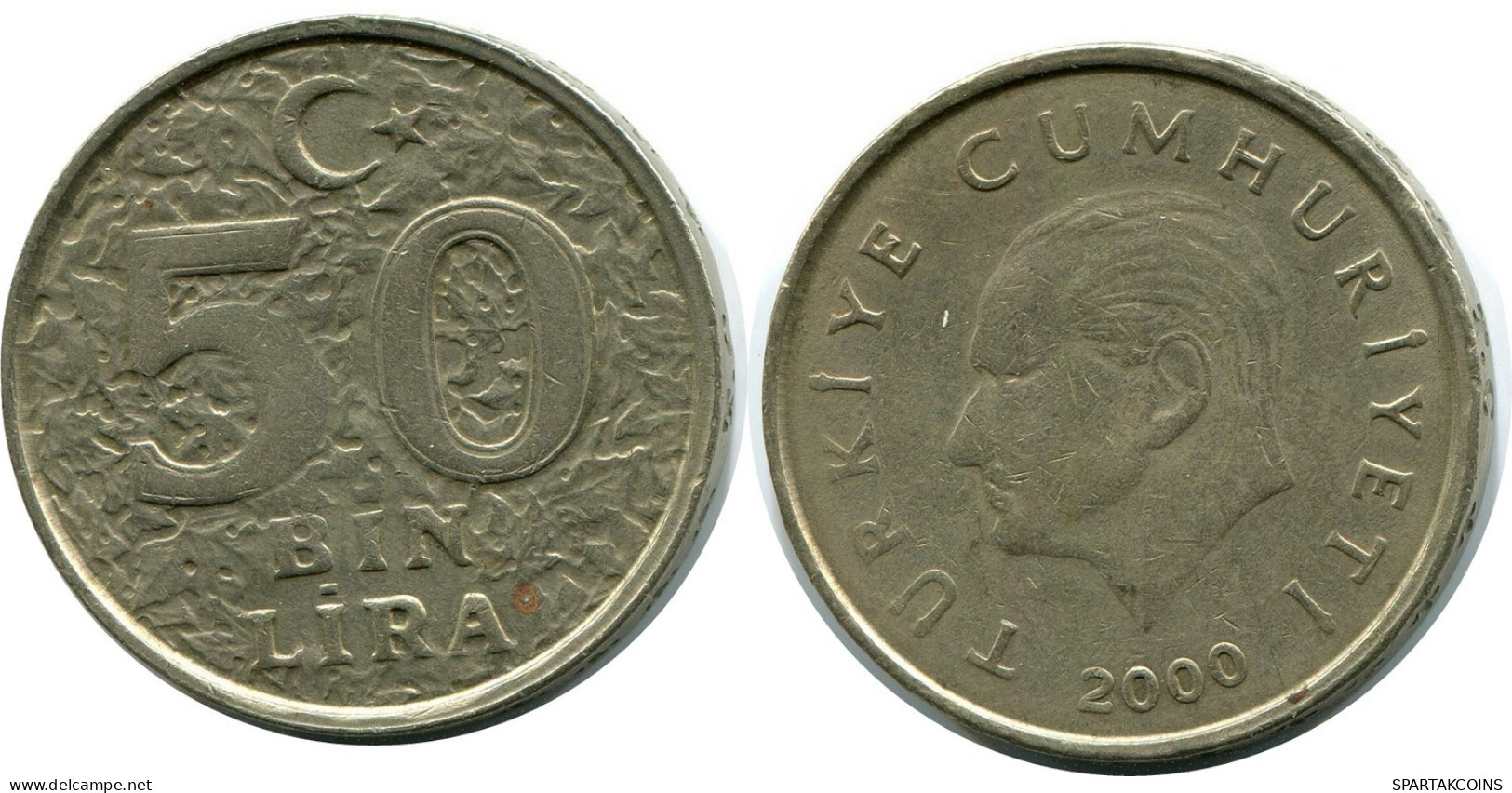 50 LIRA 2000 TURQUIA TURKEY Moneda #AR253.E.A - Türkei