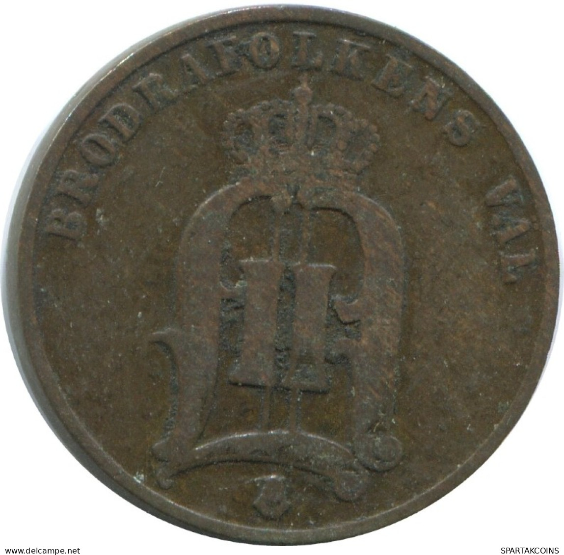 2 ORE 1883 SWEDEN Coin #AC994.2.U.A - Suède