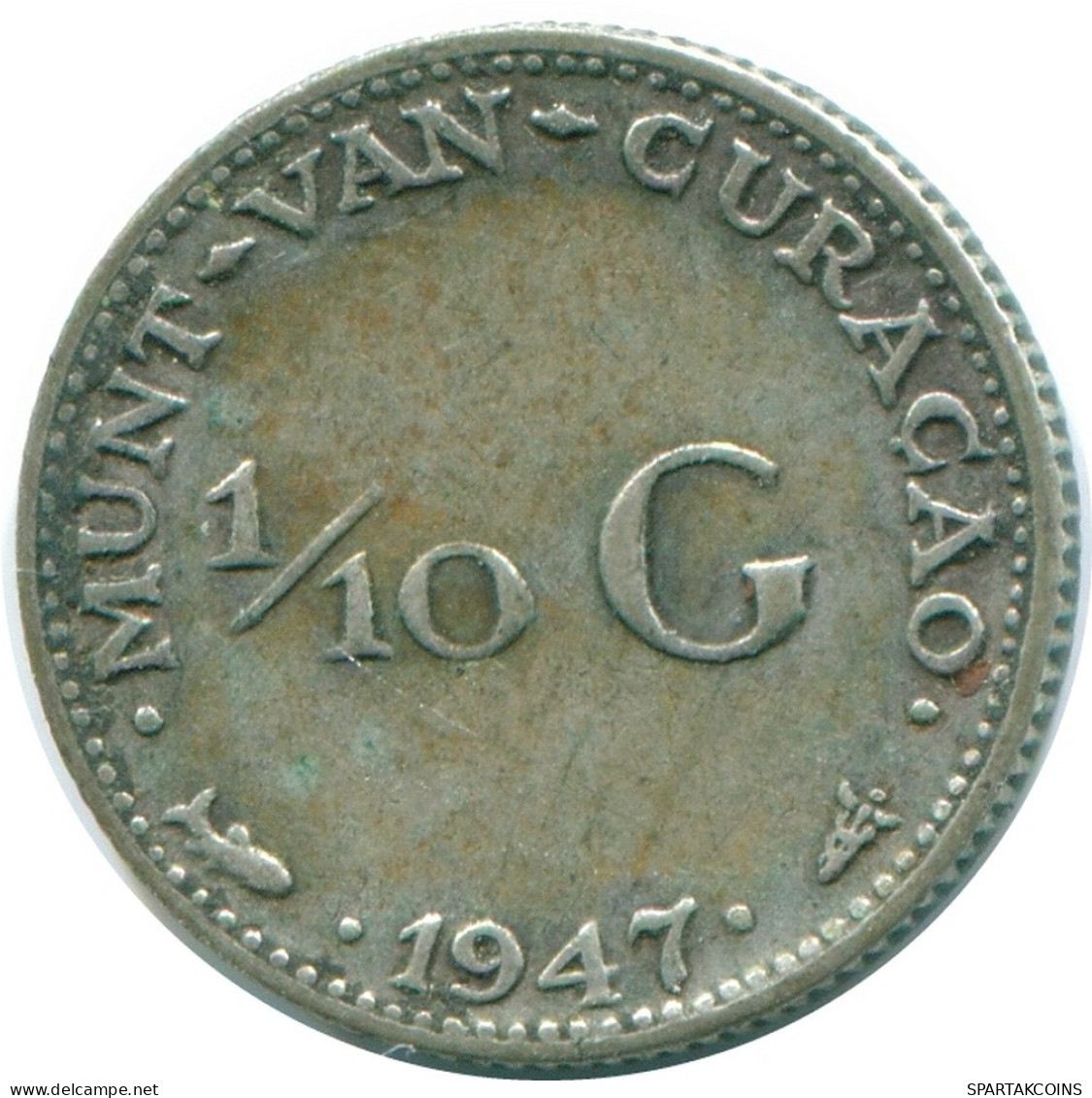 1/10 GULDEN 1947 CURACAO NEERLANDÉS NETHERLANDS PLATA #NL11843.3.E.A - Curaçao