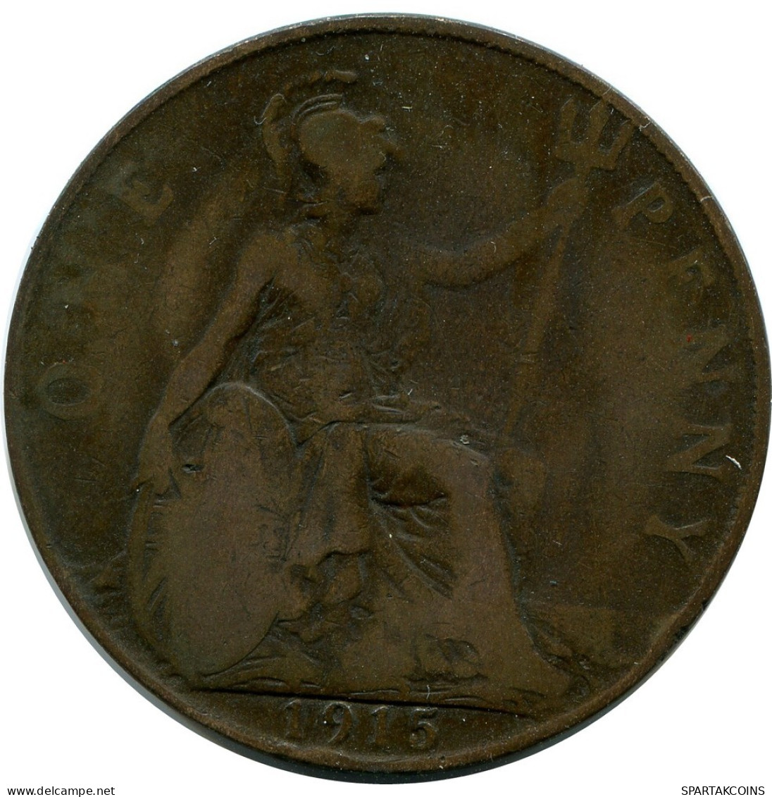 PENNY 1915 UK GRANDE-BRETAGNE GREAT BRITAIN Pièce #AZ759.F.A - D. 1 Penny