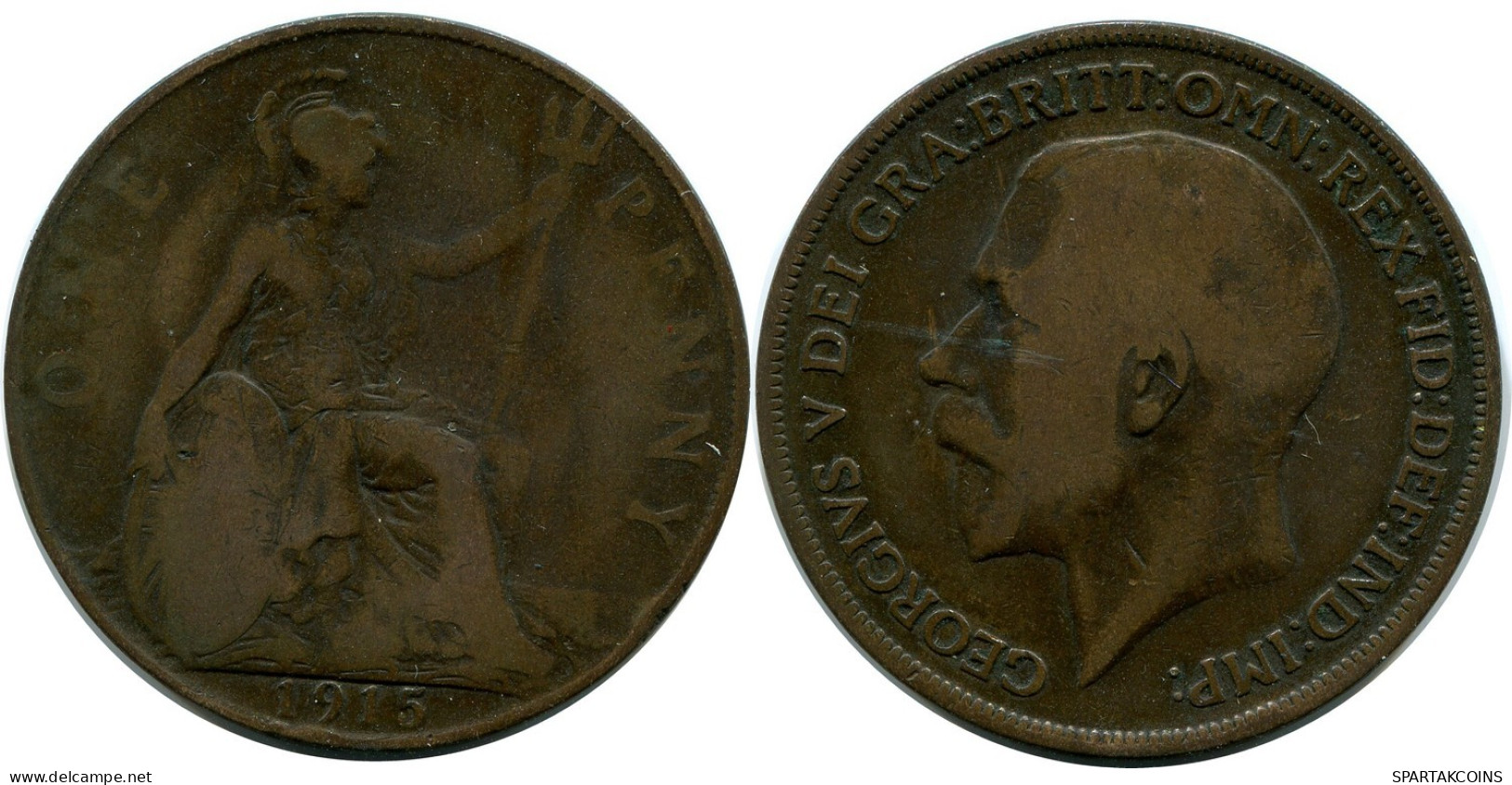 PENNY 1915 UK GRANDE-BRETAGNE GREAT BRITAIN Pièce #AZ759.F.A - D. 1 Penny