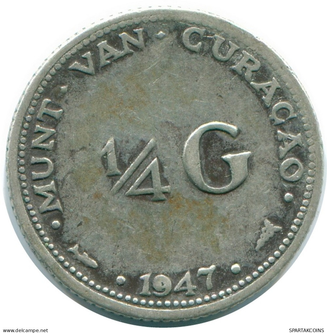 1/4 GULDEN 1947 CURACAO NEERLANDÉS NETHERLANDS PLATA Colonial #NL10805.4.E.A - Curacao