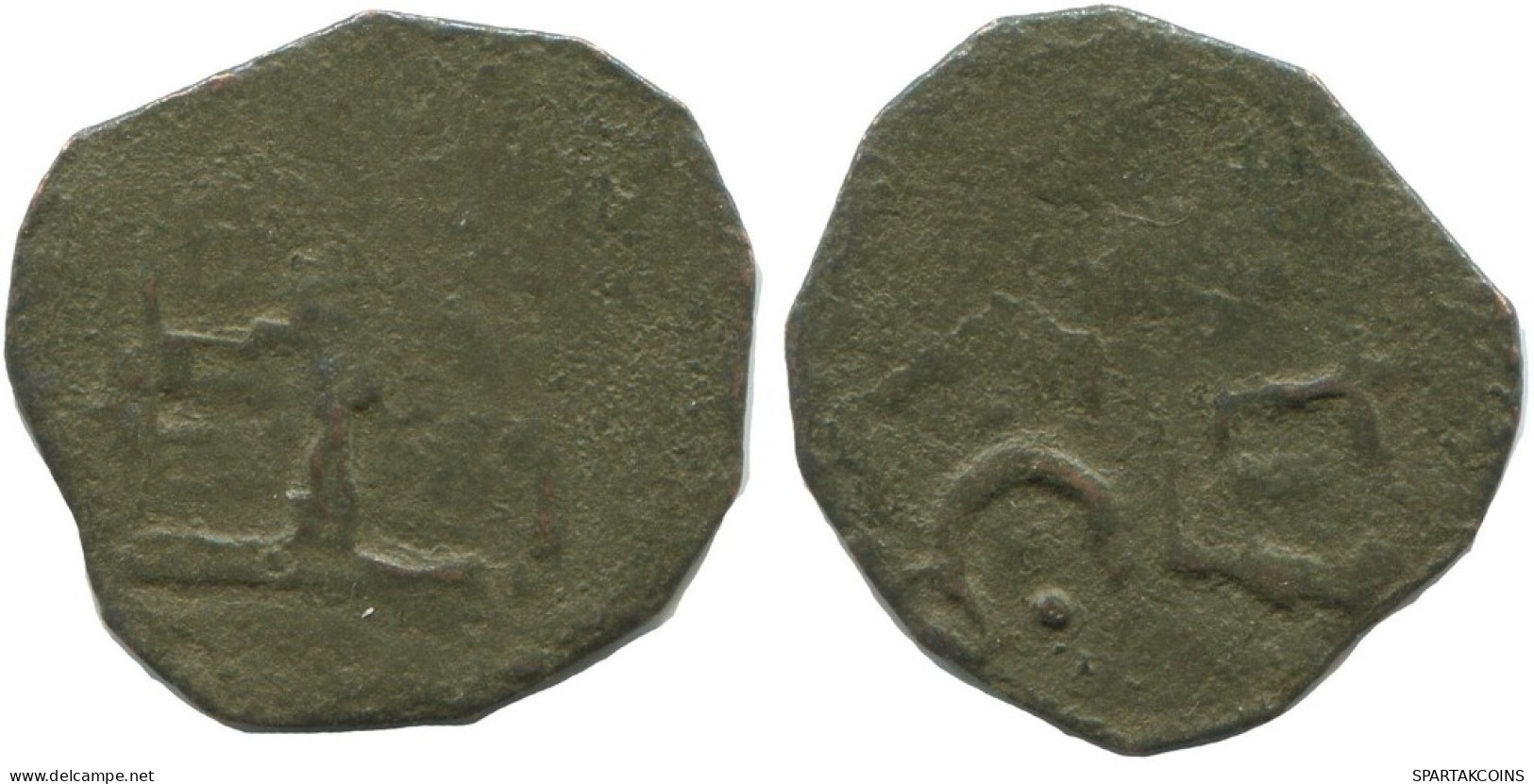 CRUSADER CROSS Authentic Original MEDIEVAL EUROPEAN Coin 1.2g/16mm #AC129.8.D.A - Autres – Europe