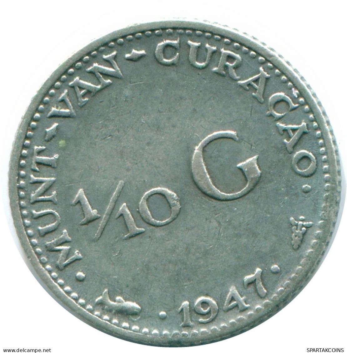 1/10 GULDEN 1947 CURACAO NIEDERLANDE SILBER Koloniale Münze #NL11856.3.D.A - Curacao