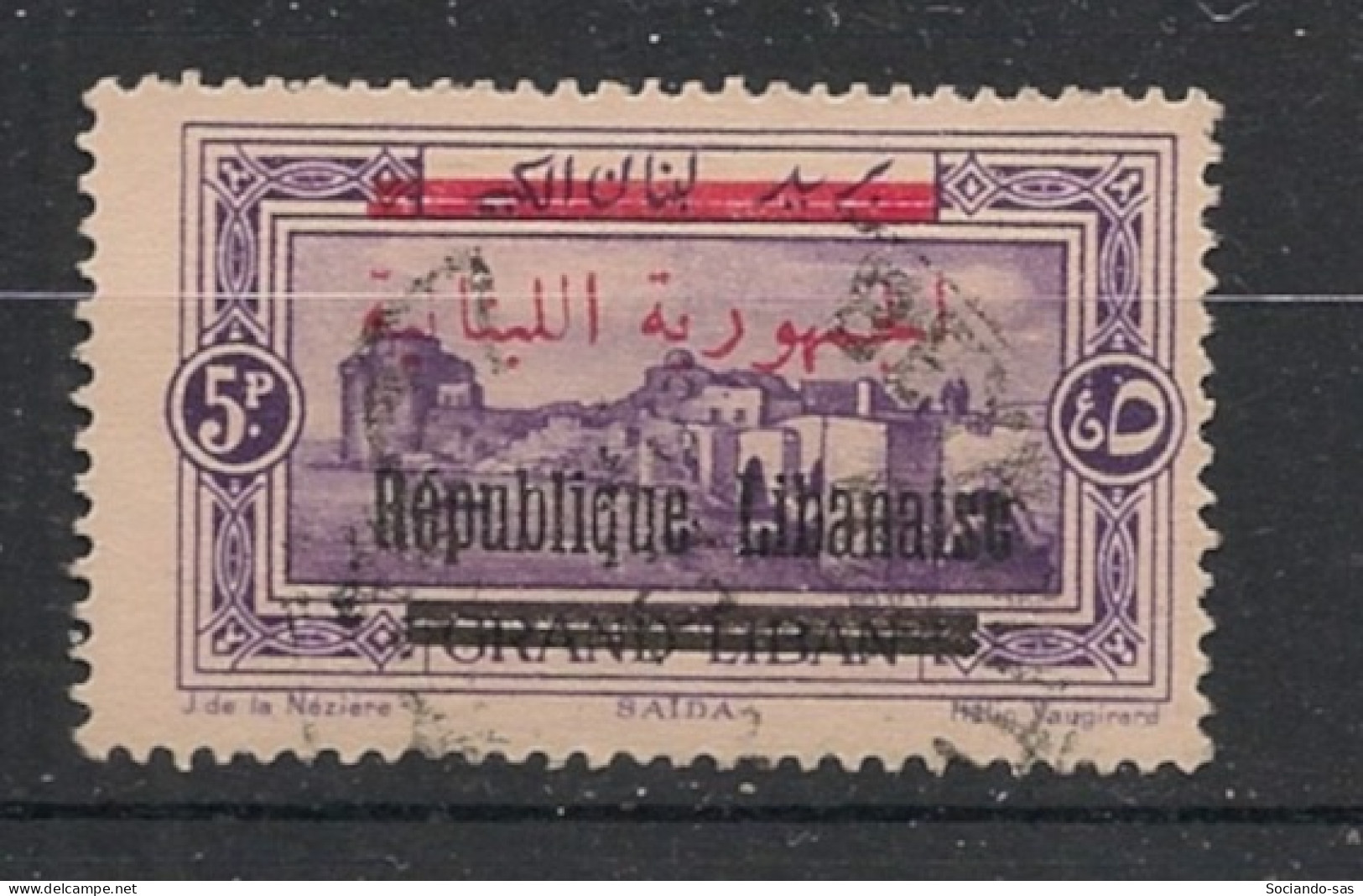 GRAND LIBAN - 1928 - N°YT. 106 - Saida 5pi Violet - Oblitéré / Used - Gebraucht