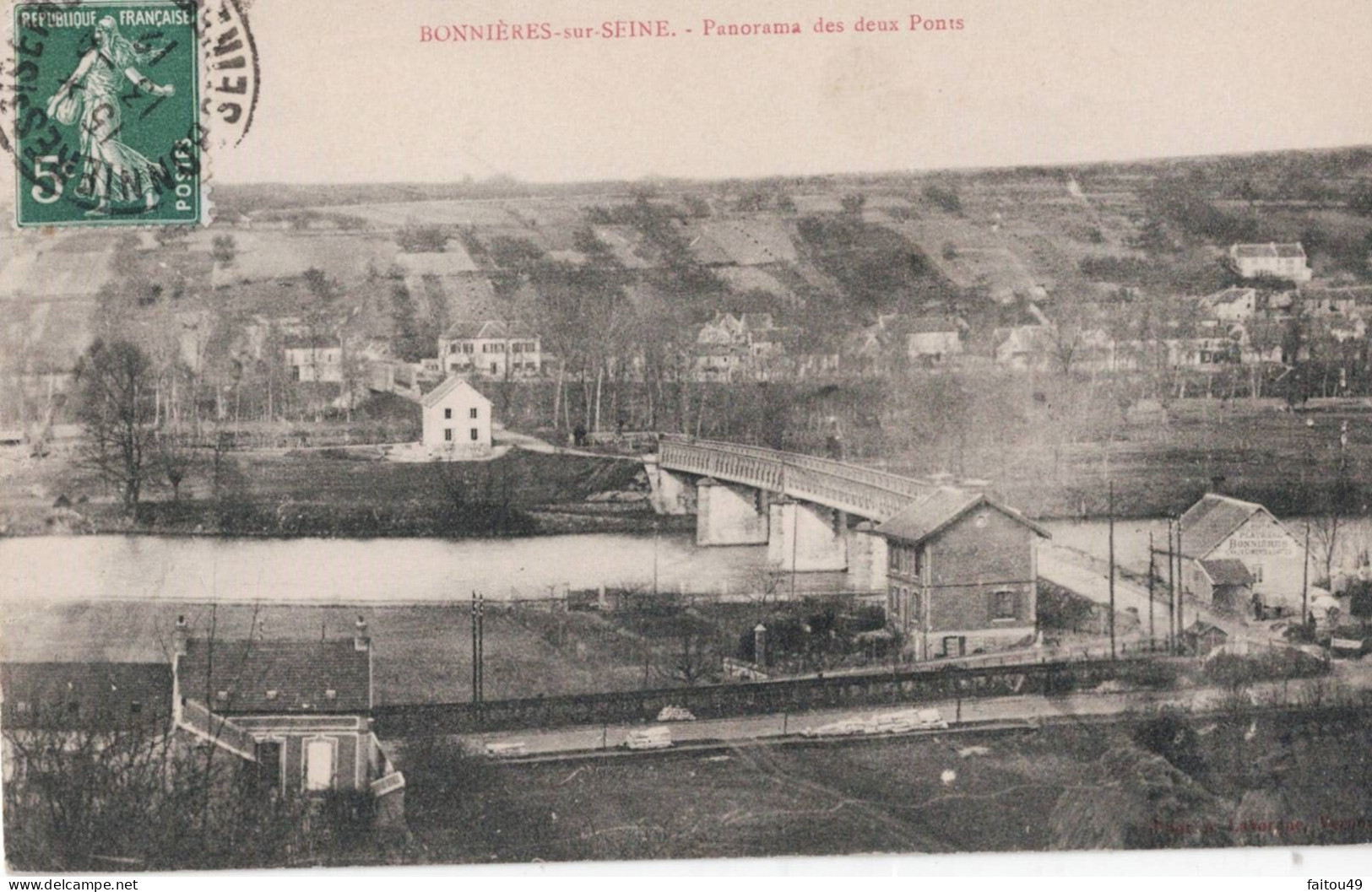 78 - BONNIERES SUR SEINE - Panorama Des Deux Ponts    3 - Bonnieres Sur Seine