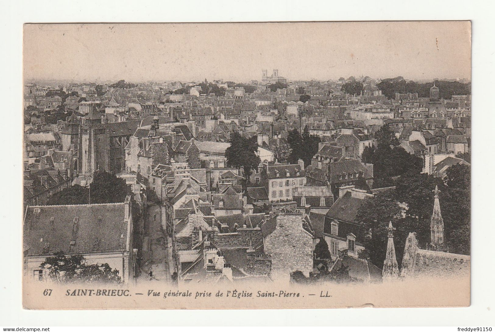 22 . Saint Brieuc . Vue Générale Prise De L'Eglise Saint Pierre . 1923 - Saint-Brieuc