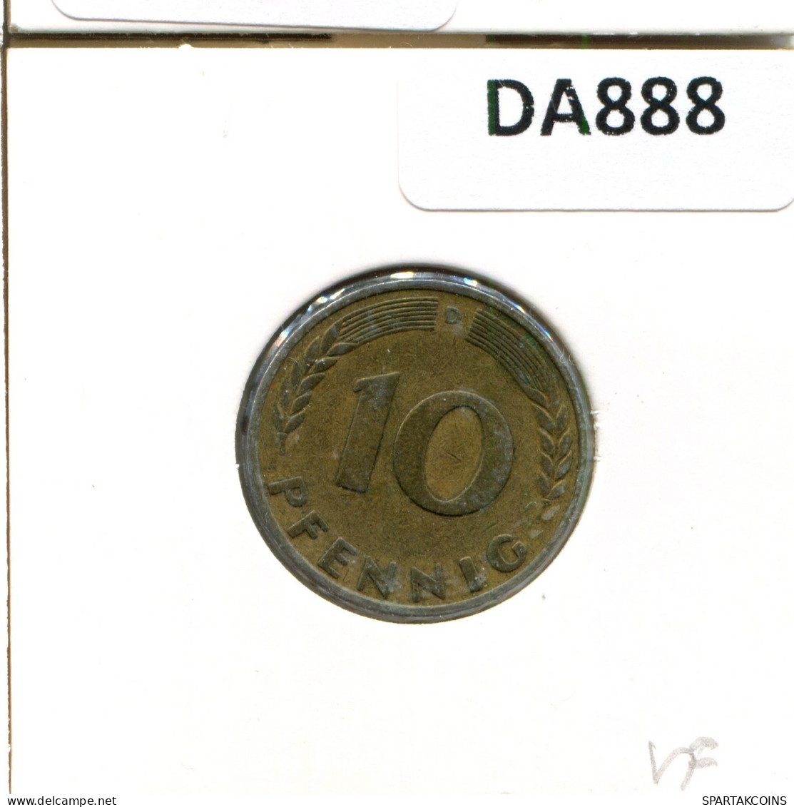 10 PFENNIG 1949 D BRD DEUTSCHLAND Münze GERMANY #DA888.D.A - 10 Pfennig