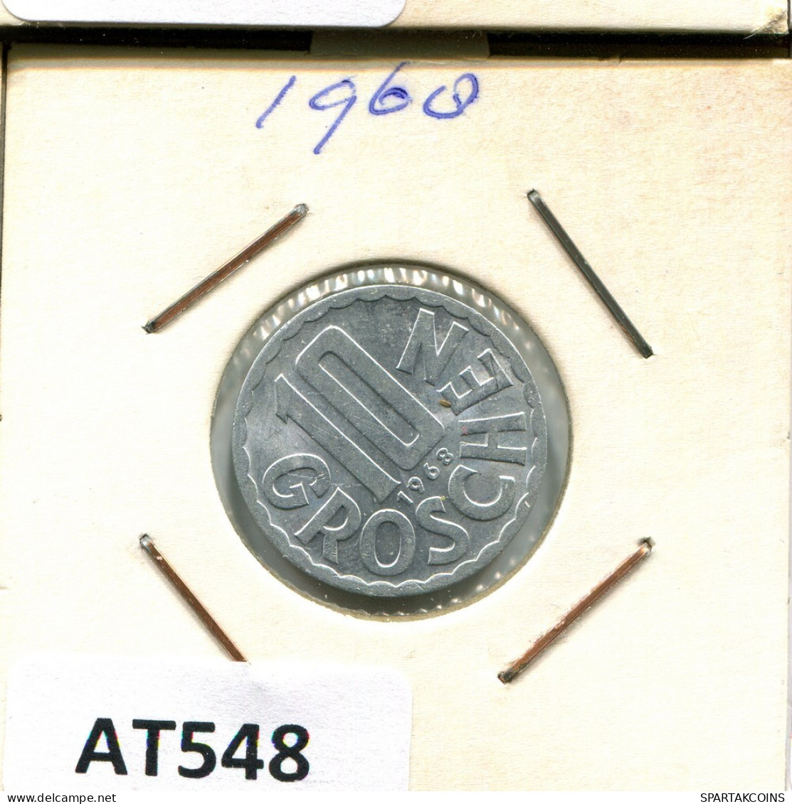 10 GROSCHEN 1968 AUSTRIA Coin #AT548.U.A - Oesterreich