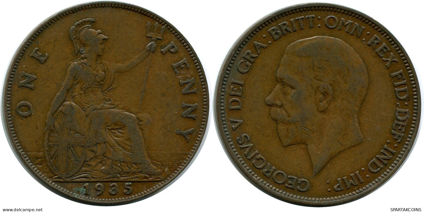 PENNY 1935 UK GRANDE-BRETAGNE GREAT BRITAIN Pièce #BB019.F.A - D. 1 Penny