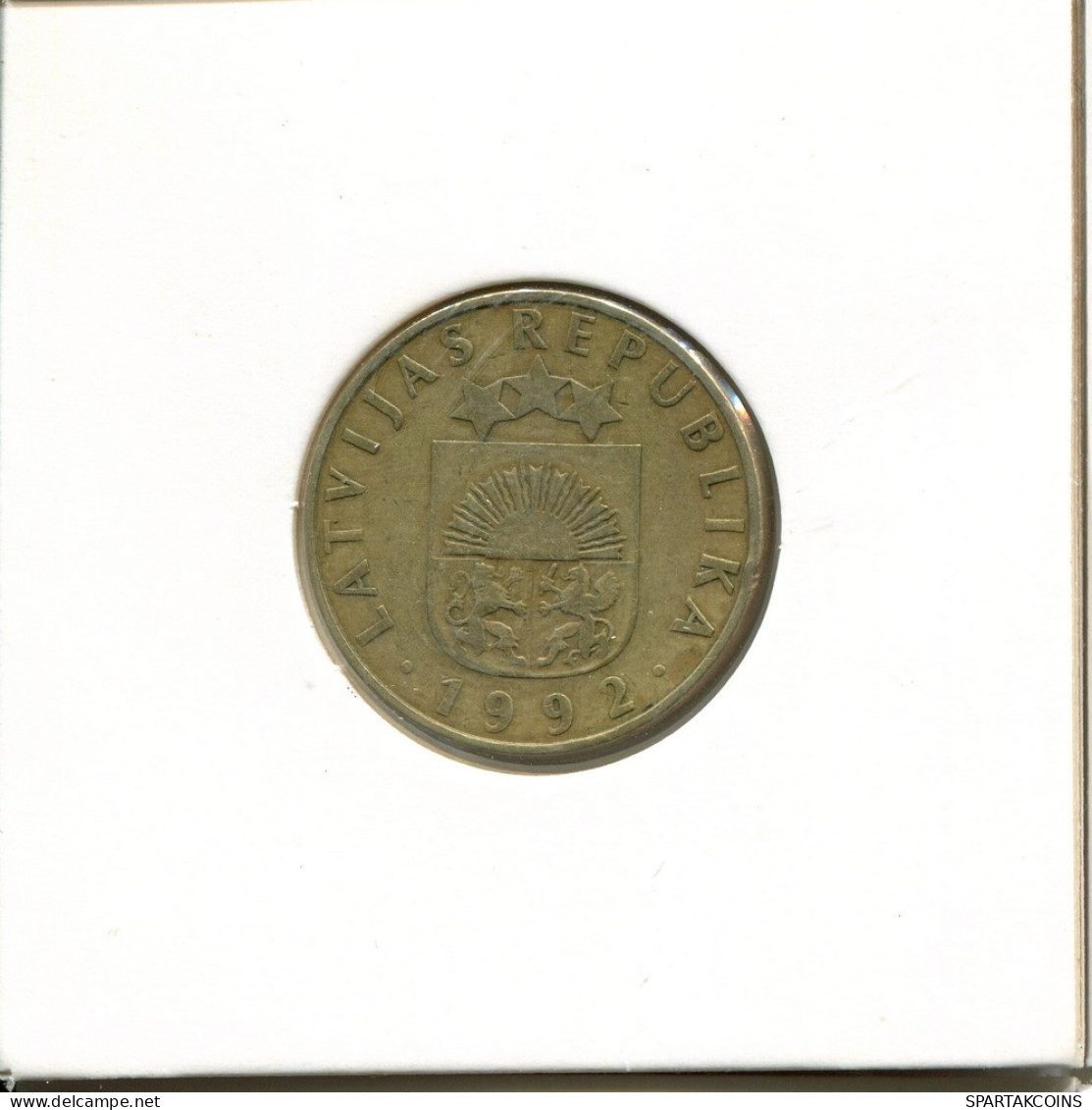 20 SANTIMU 1992 LETONIA LATVIA Moneda #AR672.E.A - Lettonie