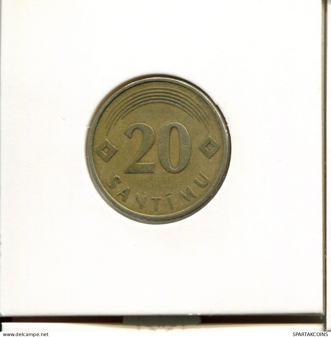 20 SANTIMU 1992 LETONIA LATVIA Moneda #AR672.E.A - Lettonia