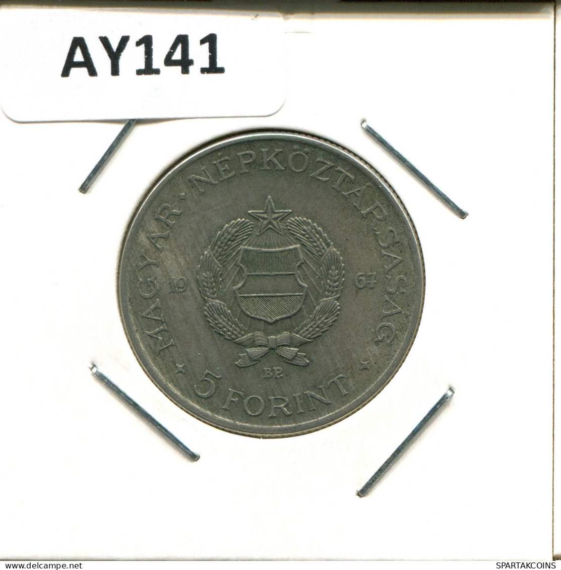 5 FORINT 1967 HUNGRÍA HUNGARY Moneda #AY141.2.E.A - Hungría