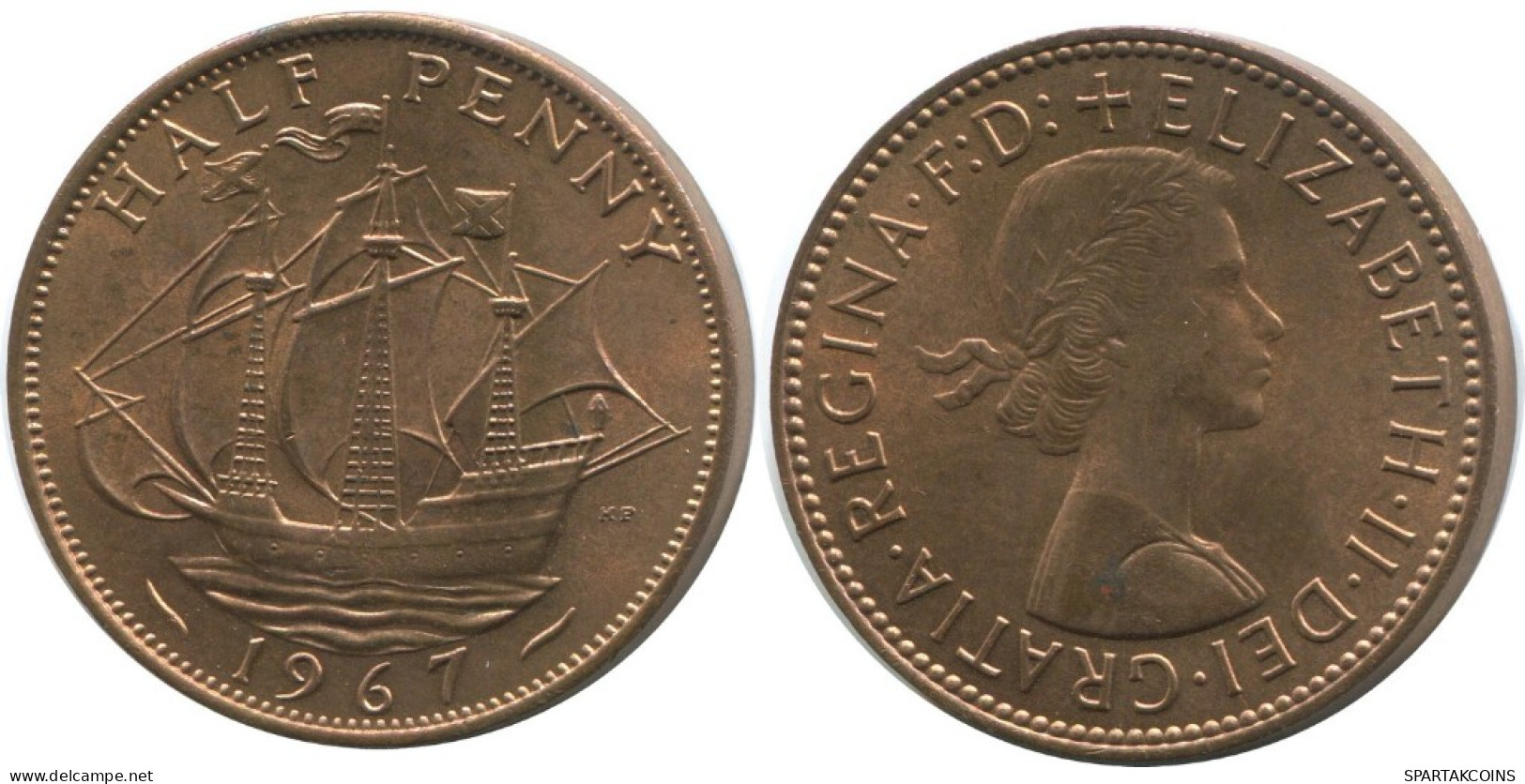 HALF PENNY 1967 UK GREAT BRITAIN Coin #AG842.1.U.A - C. 1/2 Penny