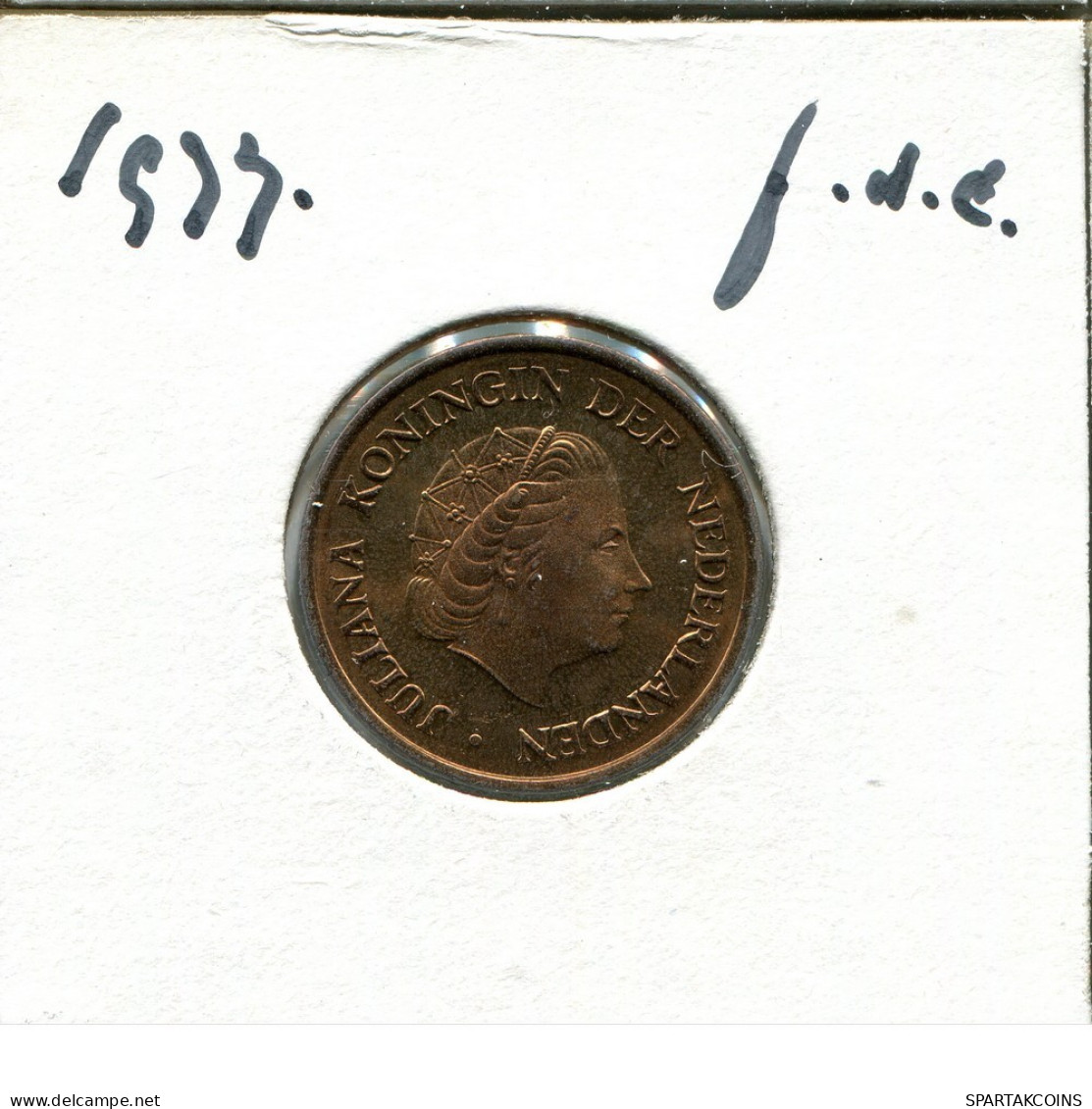 5 CENTS 1977 NETHERLANDS Coin #AU438.U.A - 1948-1980 : Juliana