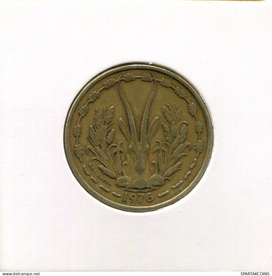25 FRANCS 1976 WESTERN AFRICAN STATES Moneda #AR391.E.A - Autres – Afrique