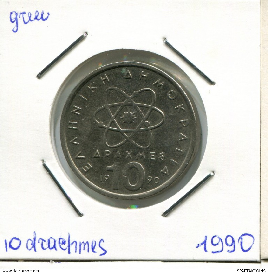 10 DRACHMES 1990 GRECIA GREECE Moneda #AK421.E.A - Grèce
