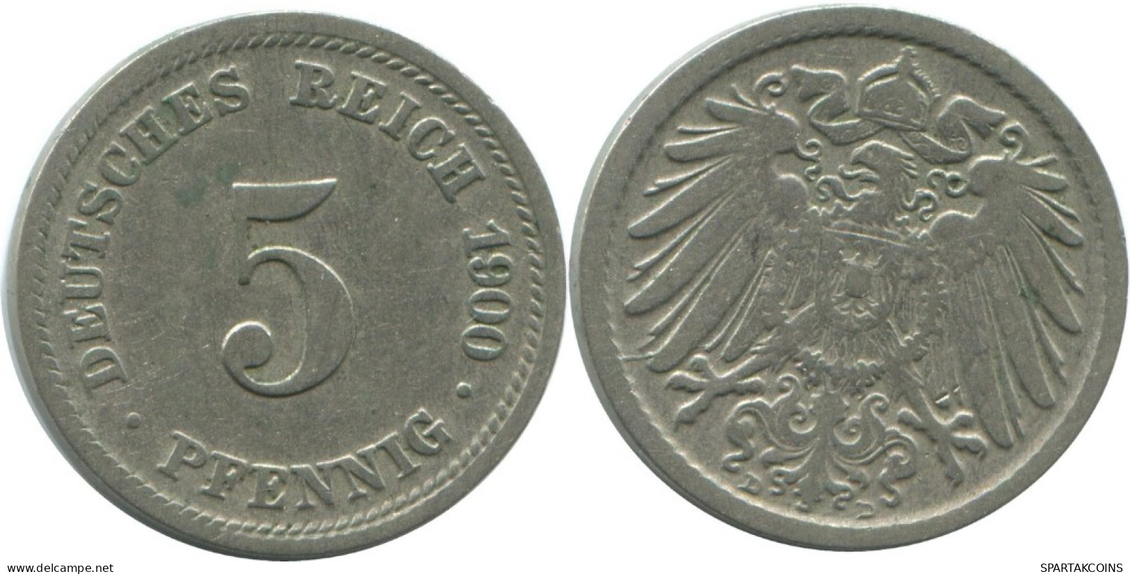 5 PFENNIG 1900 D DEUTSCHLAND Münze GERMANY #AE698.D.A - 5 Pfennig