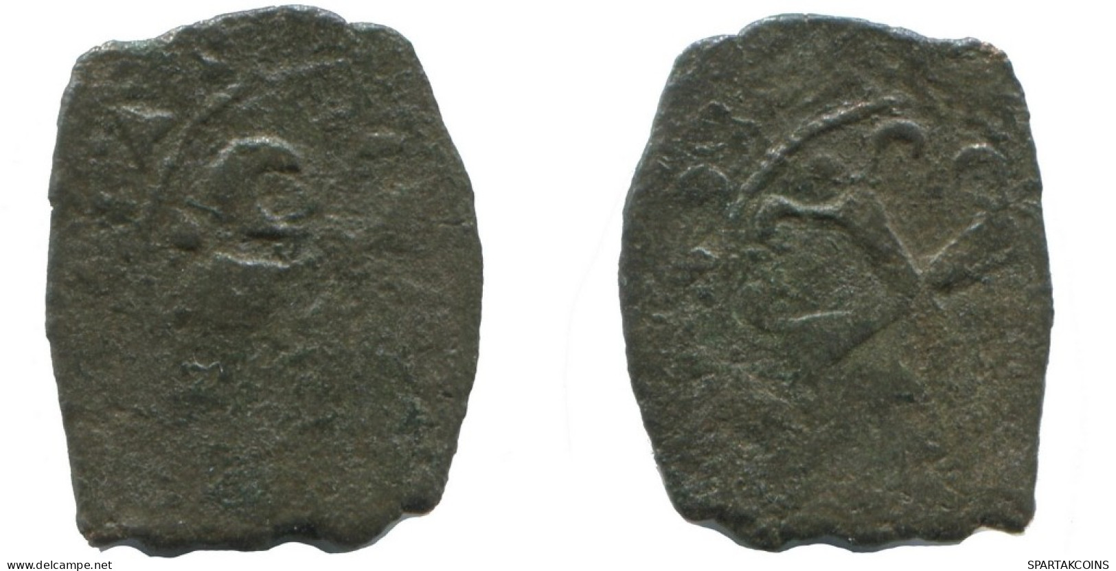 CRUSADER CROSS Authentic Original MEDIEVAL EUROPEAN Coin 1.6g/11mm #AC274.8.D.A - Sonstige – Europa