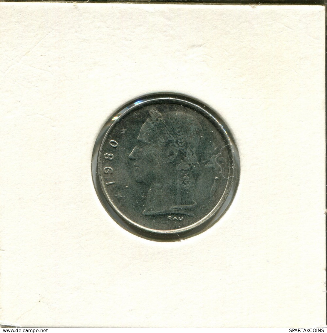 1 FRANC 1980 FRENCH Text BELGIQUE BELGIUM Pièce #AU040.F.A - 1 Franc