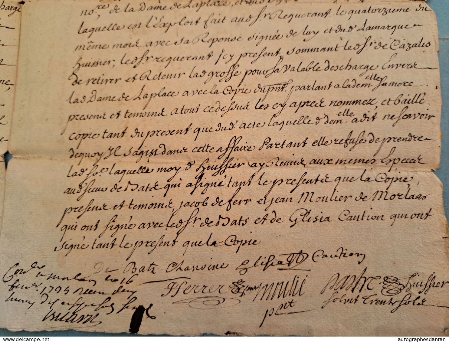 ● Généralité De PAU 1735 Clement De Bats Chanoine De Sainte Marie (d'Oloron) Cazalis Ducasse Meyrac Basses Pyrénées - Seals Of Generality