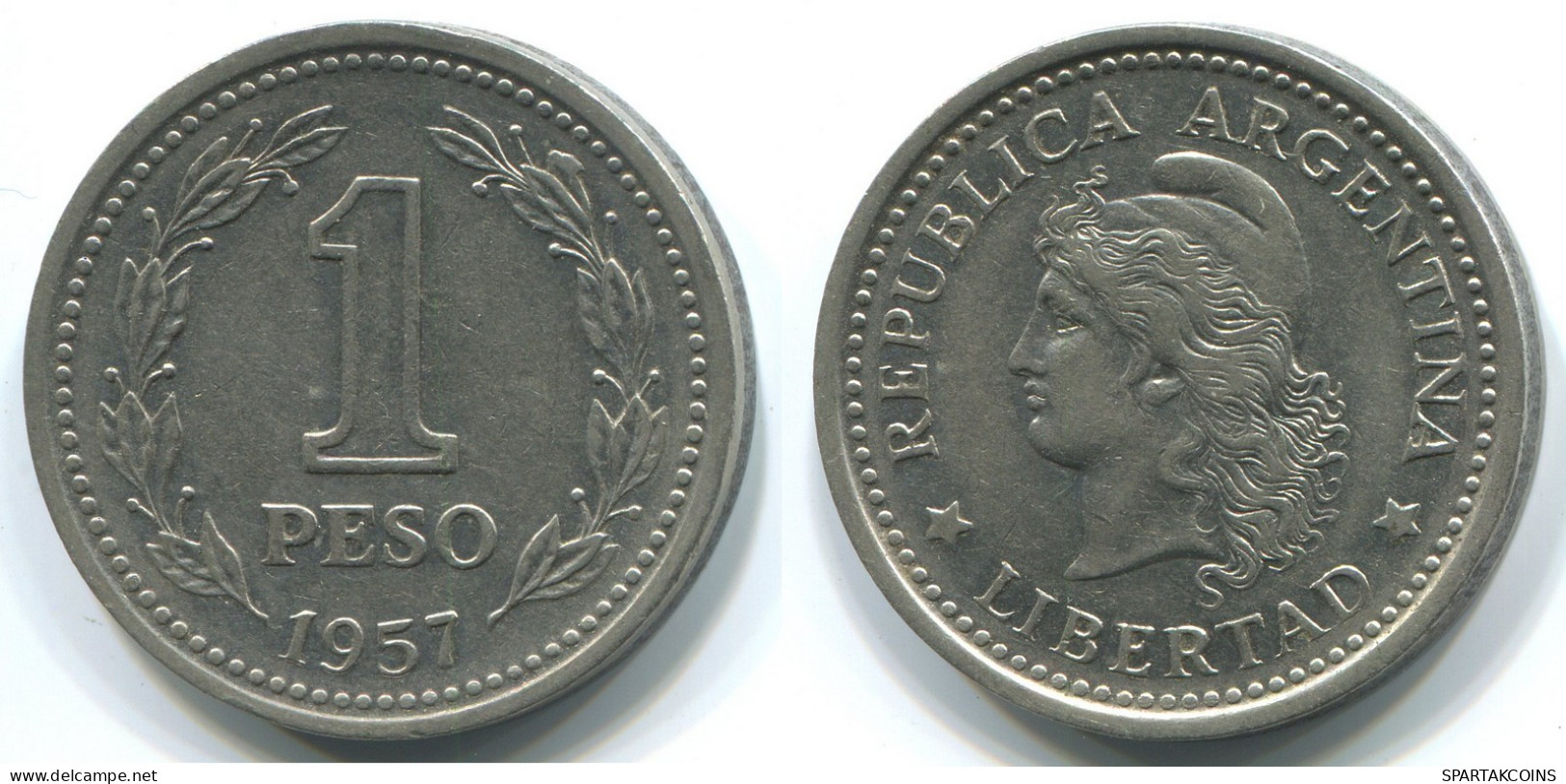 1 PESO 1957 ARGENTINA Moneda #WW1139.E.A - Argentine