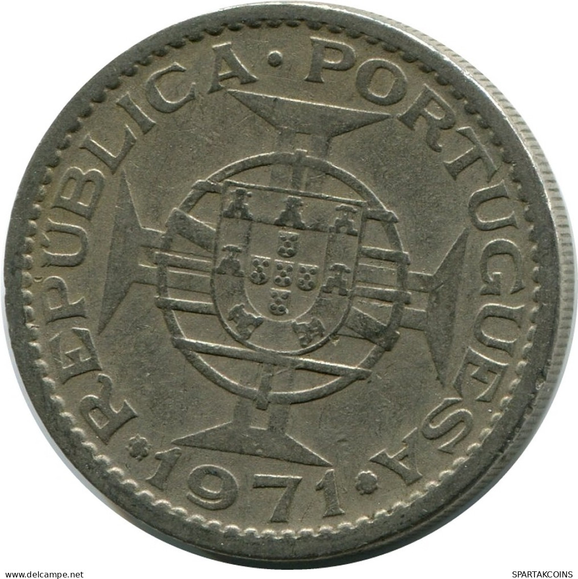 5 ESCUDOS 1971 PORTUGAL MOZAMBIQUE XF Coin #M10191.U.A - Portogallo