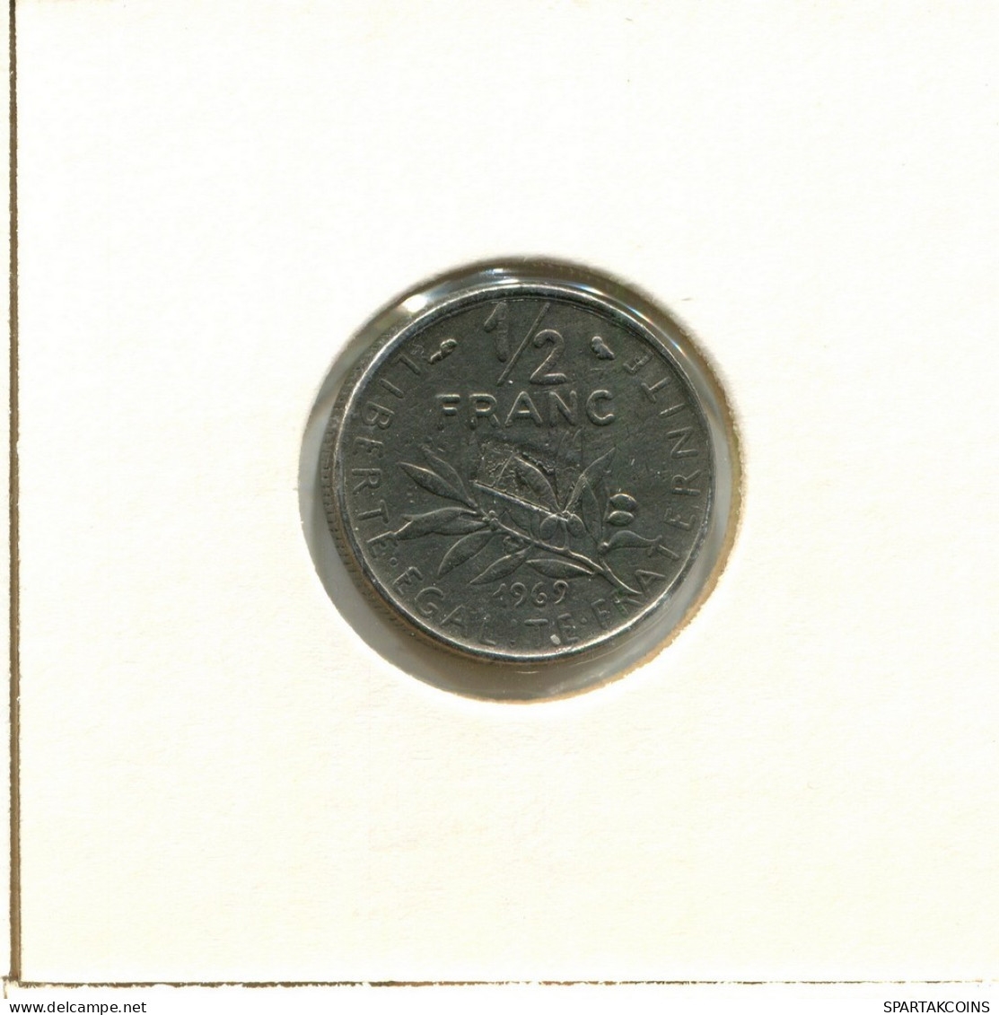 1/2 FRANC 1969 FRANKREICH FRANCE Französisch Münze #BB520.D.A - 1/2 Franc