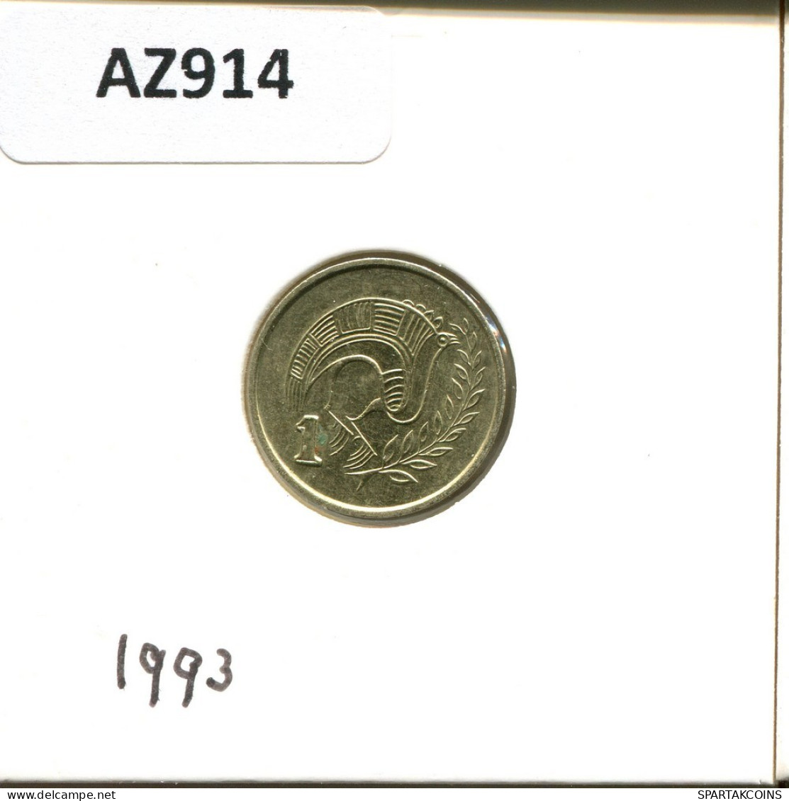 1 CENT 1993 CHIPRE CYPRUS Moneda #AZ914.E.A - Chypre