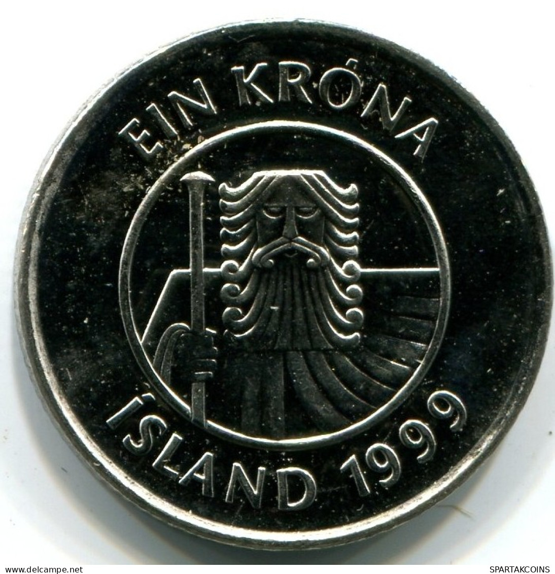 1 KRONA 1999 ICELAND UNC Fish Coin #W11223.U.A - IJsland