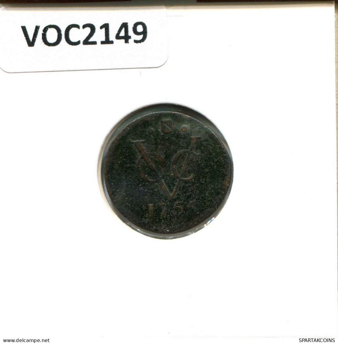 1754 UTRECHT VOC 1/2 DUIT NETHERLANDS INDIES Koloniale Münze #VOC2149.10.U.A - Indes Néerlandaises