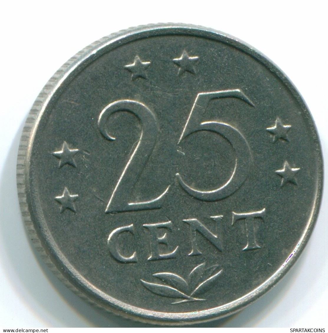 25 CENTS 1970 ANTILLAS NEERLANDESAS Nickel Colonial Moneda #S11476.E.A - Netherlands Antilles