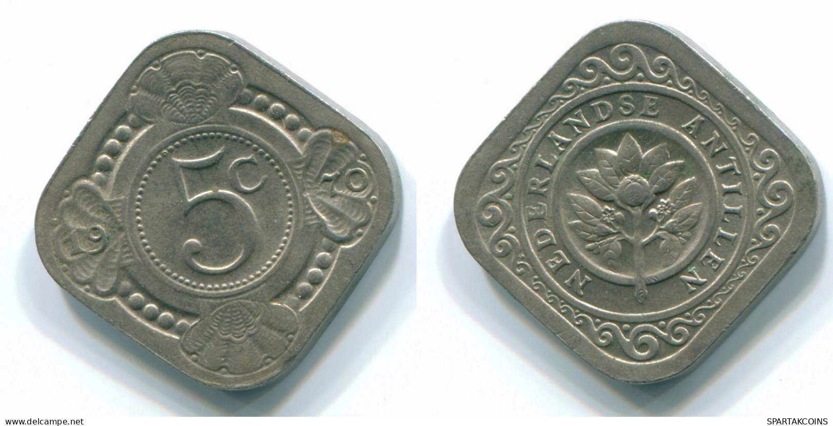5 CENTS 1970 NETHERLANDS ANTILLES Nickel Colonial Coin #S12512.U.A - Antilles Néerlandaises
