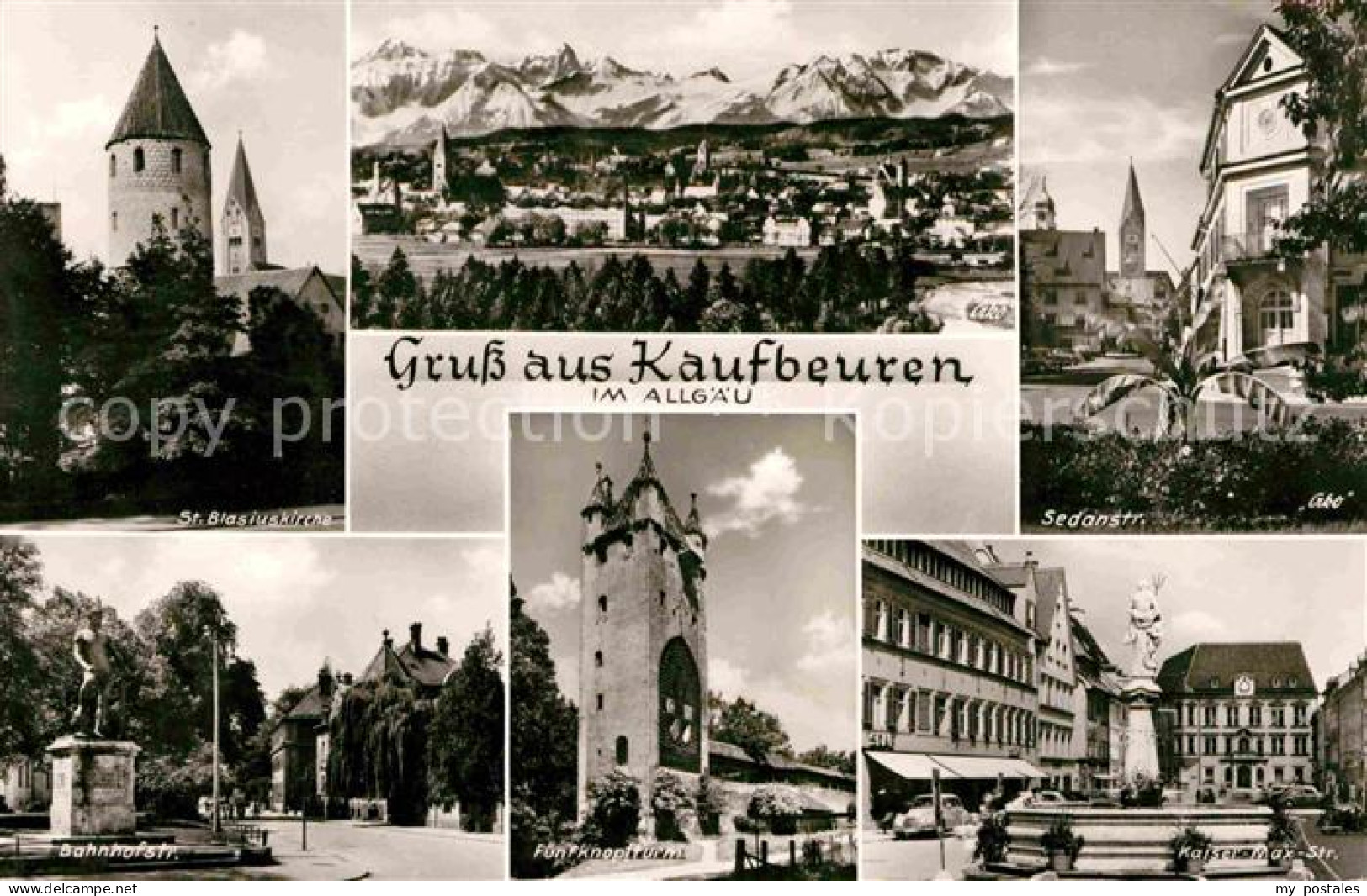 72633466 Kaufbeuren St Blasiuskirche Alpenkette Sedanstrasse Kaiser Max Strasse  - Kaufbeuren