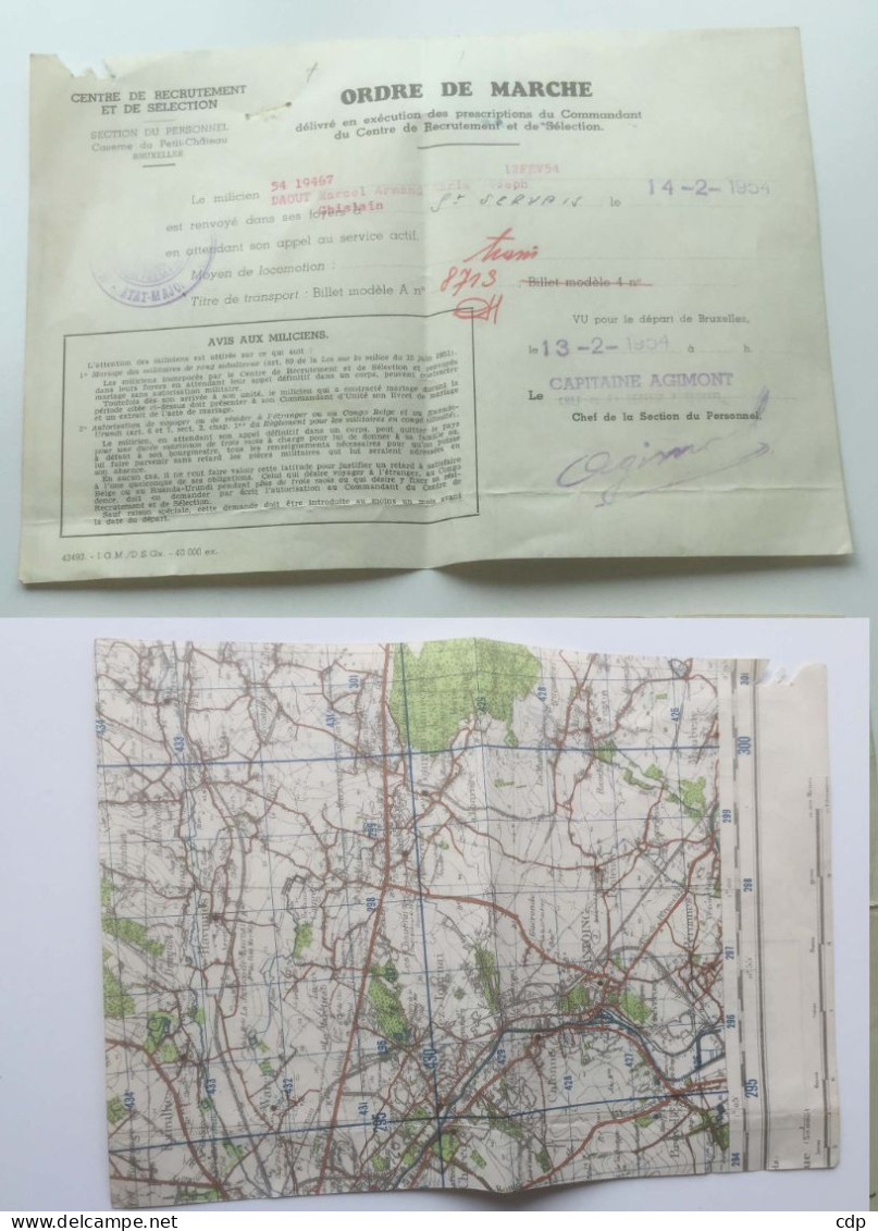 Ordre De Marche Militaire  1954 - Dokumente