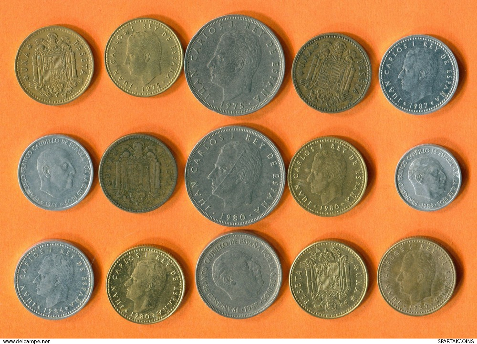 SPAIN Coin SPANISH Coin Collection Mixed Lot #L10236.1.U.A - Autres & Non Classés