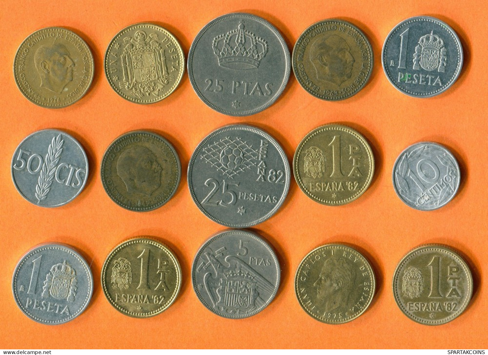SPAIN Coin SPANISH Coin Collection Mixed Lot #L10236.1.U.A - Andere & Zonder Classificatie