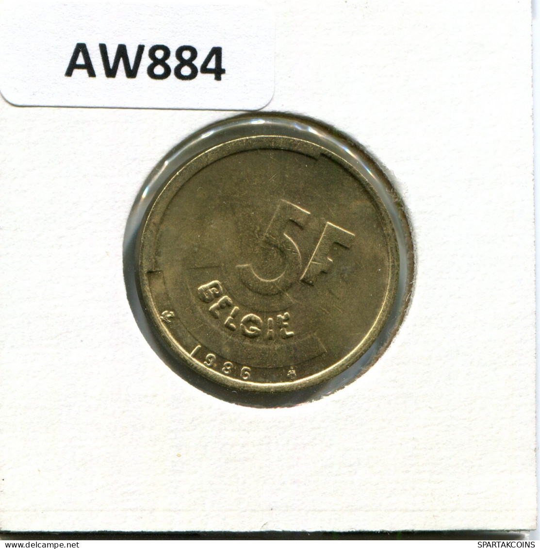 5 FRANCS 1986 DUTCH Text BELGIUM Coin #AW884.U.A - 5 Frank
