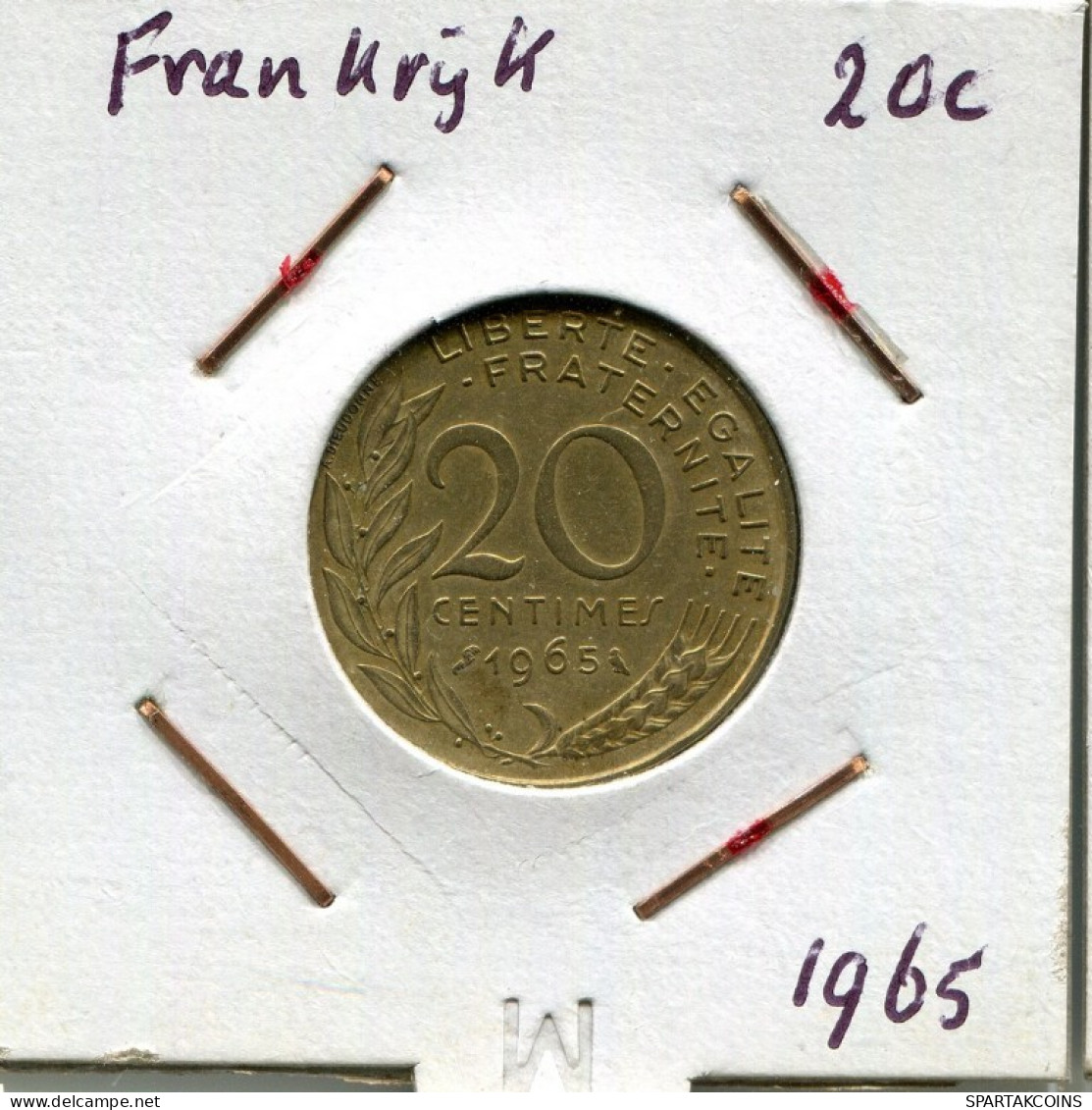 20 CENTIMES 1965 FRANCE Pièce Française #AM846.F.A - 20 Centimes