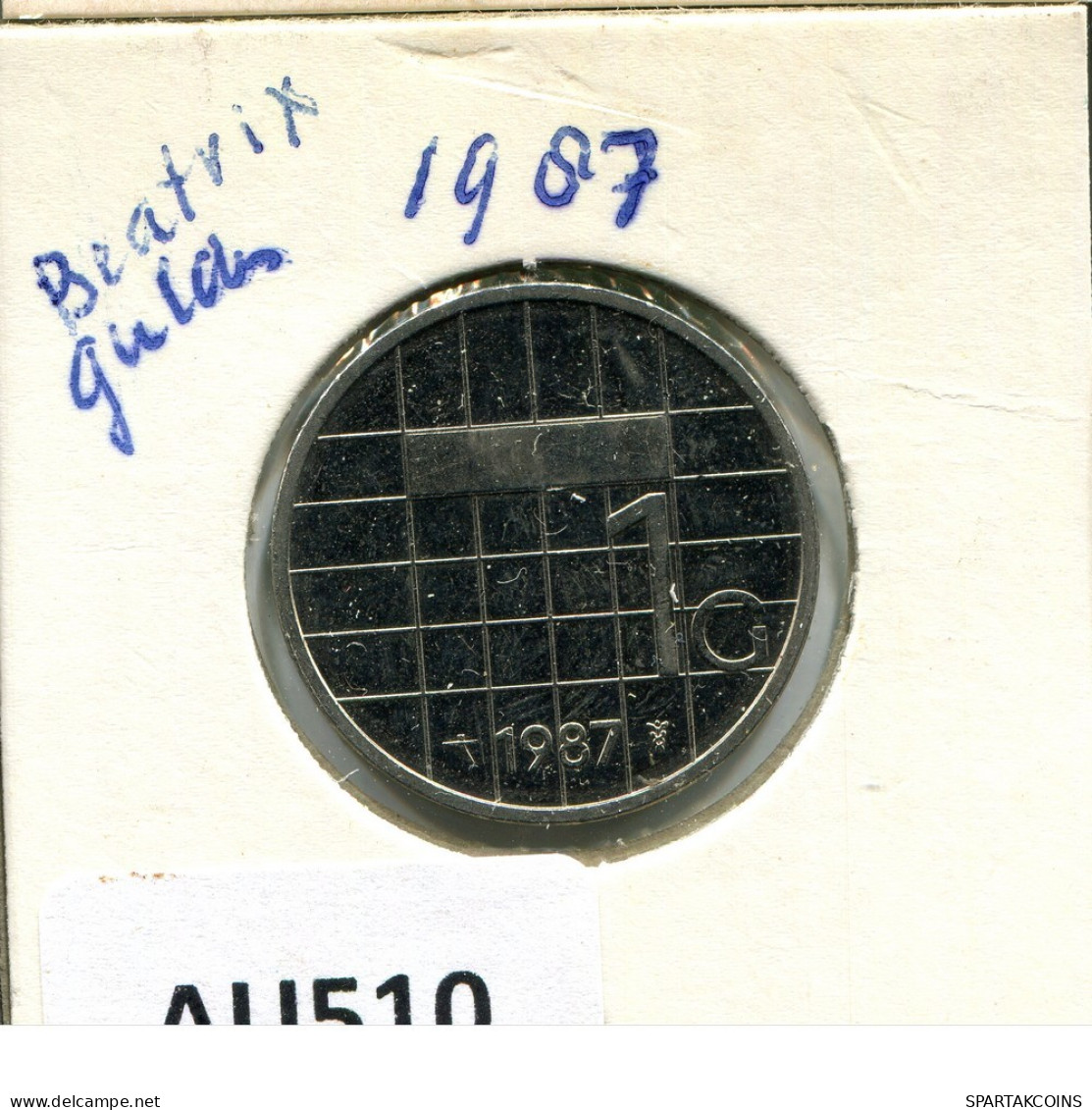 1 GULDEN 1987 NEERLANDÉS NETHERLANDS Moneda #AU510.E.A - 1980-2001 : Beatrix