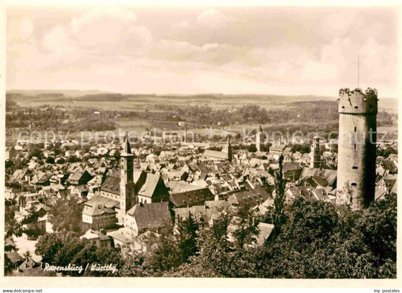72633394 Ravensburg Wuerttemberg Stadtbild Mit Dem Mehlsack Turm Wahrzeichen Der - Ravensburg