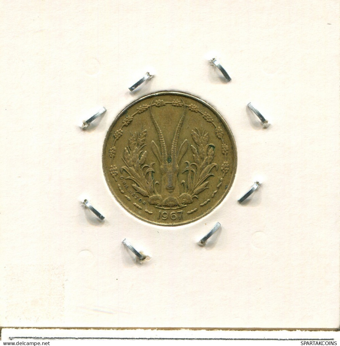 5 FRANCS CFA 1967 WESTERN AFRICAN STATES (BCEAO) Coin #AS352.U.A - Sonstige – Afrika